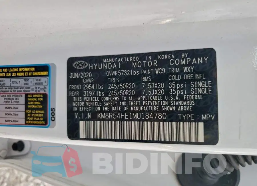 KM8R54HE1MU184780 Photo# 14