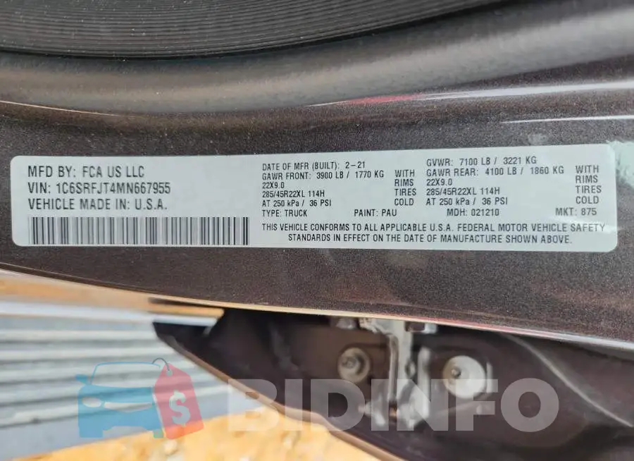 1C6SRFJT4MN667955 Photo# 12