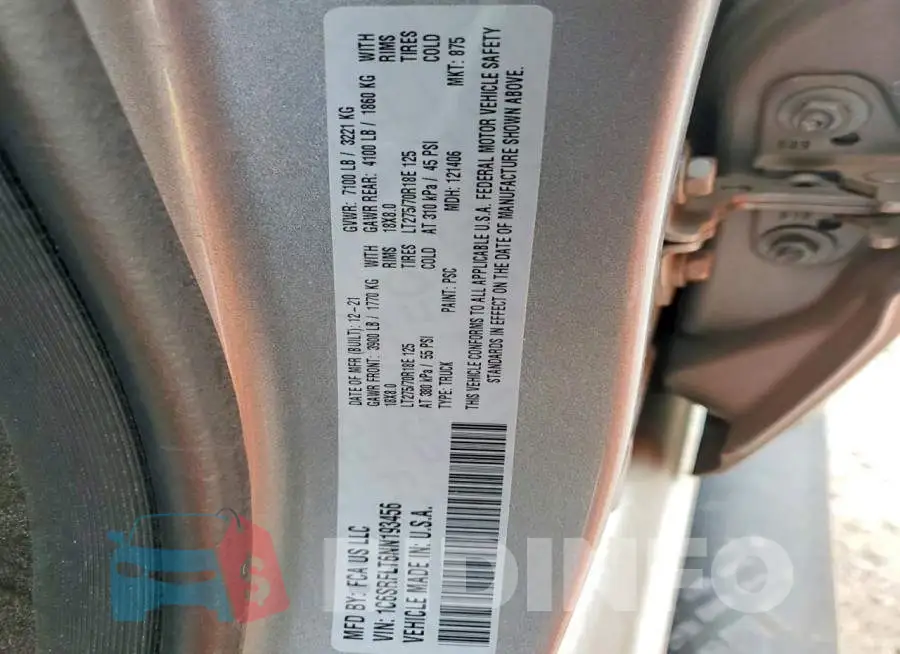 1C6SRFLT6NN193456 Photo# 12