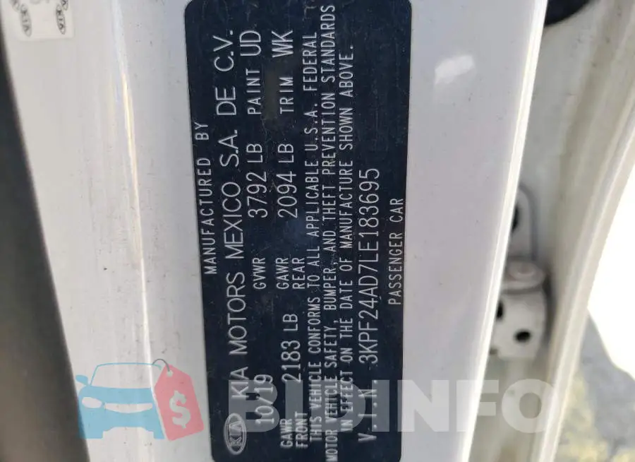 3KPF24AD7LE183695 Photo# 12