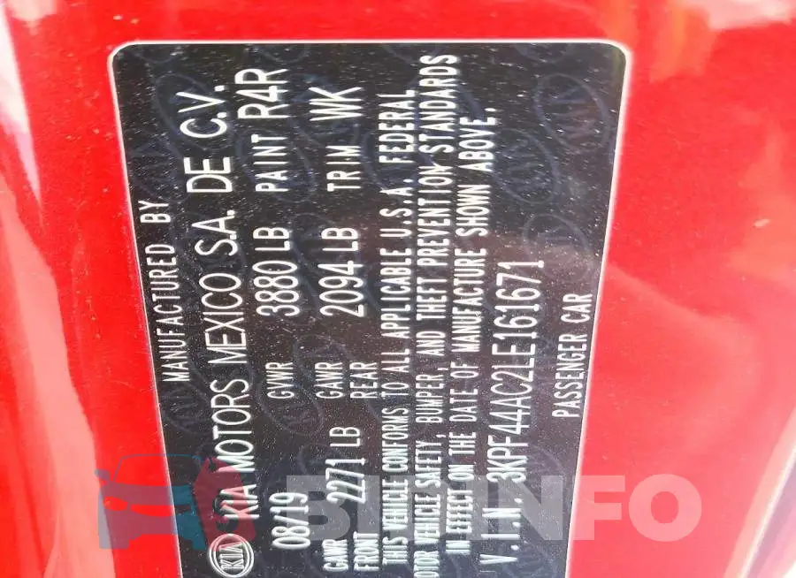 3KPF44AC2LE161671 Photo# 13