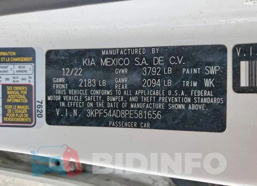 3KPF54AD8PE581656 Photo# 13