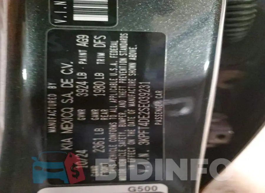 3KPFT4DE2SE039231 Photo# 13