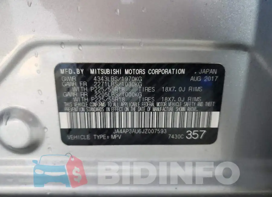 JA4AP3AU6JZ007593 Photo# 14