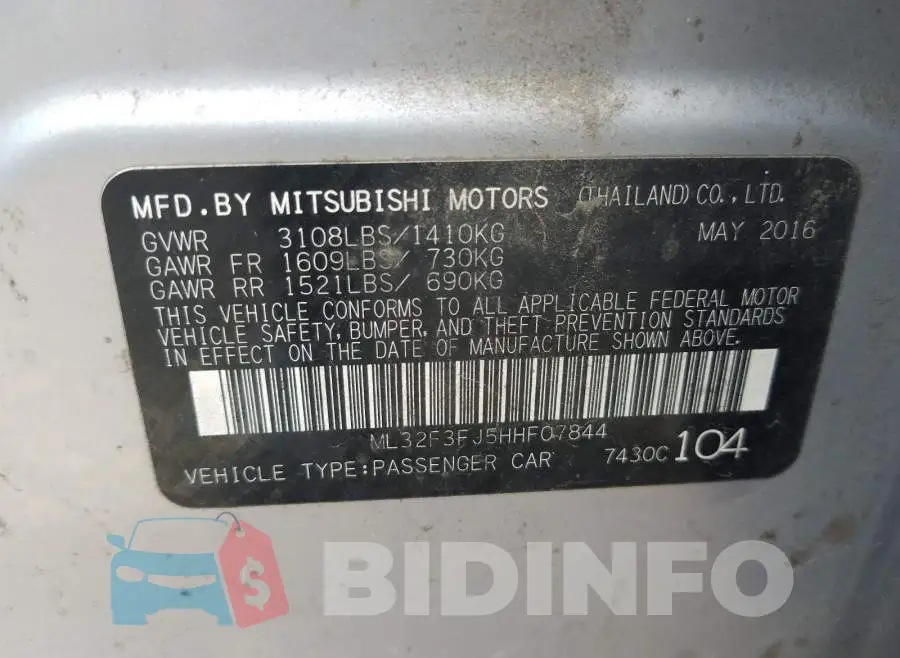 ML32F3FJ5HHF07844 Photo# 10