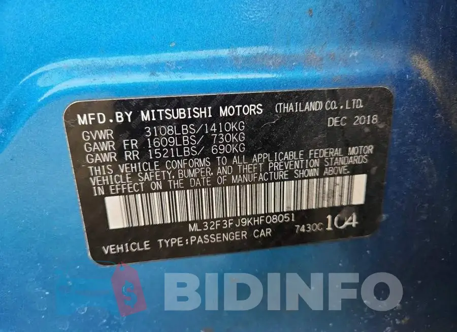 ML32F3FJ9KHF08051 Photo# 12