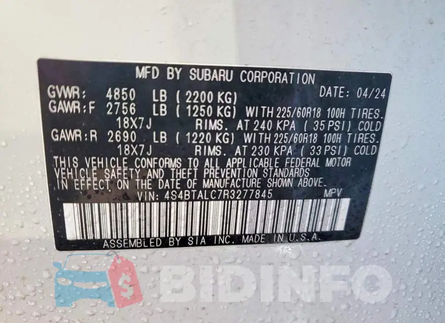 4S4BTALC7R3277845 Photo# 14