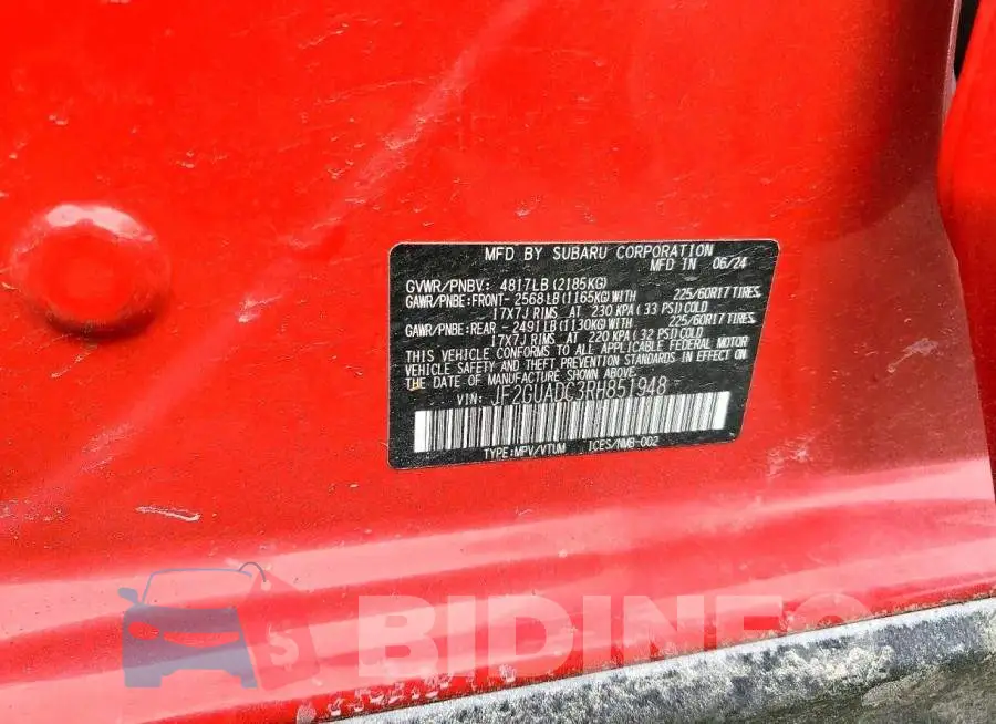 JF2GUADC3RH851948 Photo# 14