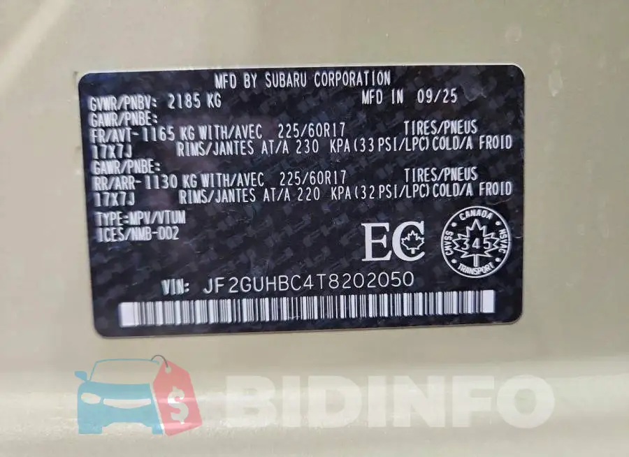 JF2GUHBC4T8202050 Photo# 14
