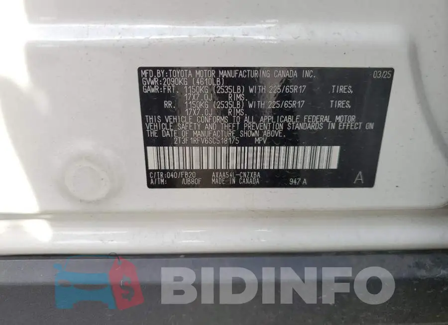 2T3F1RFV6SC518175 Photo# 14