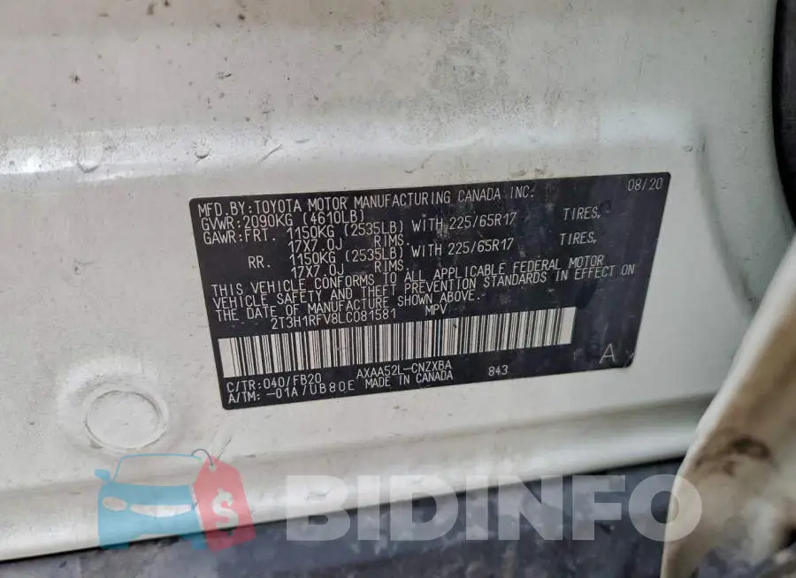 2T3H1RFV8LC081581 Photo# 12
