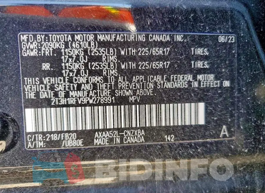 2T3H1RFV9PW278991 Photo# 14