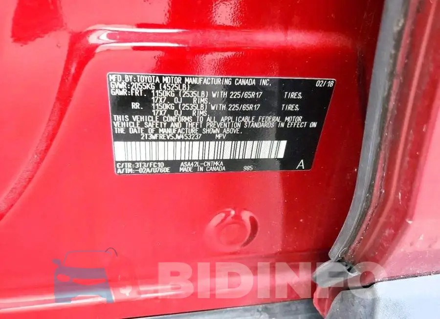 2T3WFREV5JW453237 Photo# 12