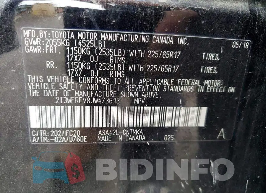 2T3WFREV8JW473613 Photo# 13