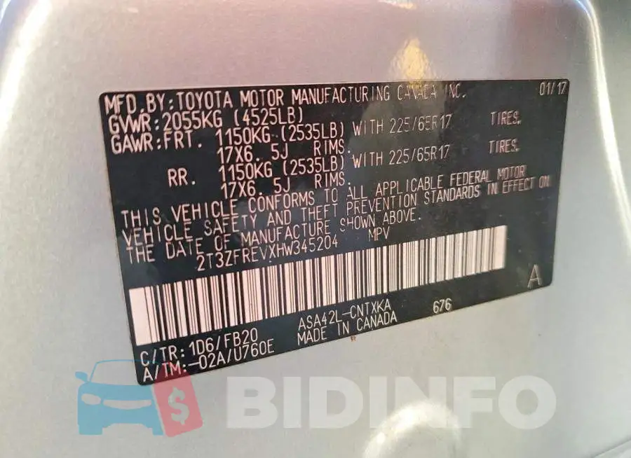 2T3ZFREVXHW345204 Photo# 13