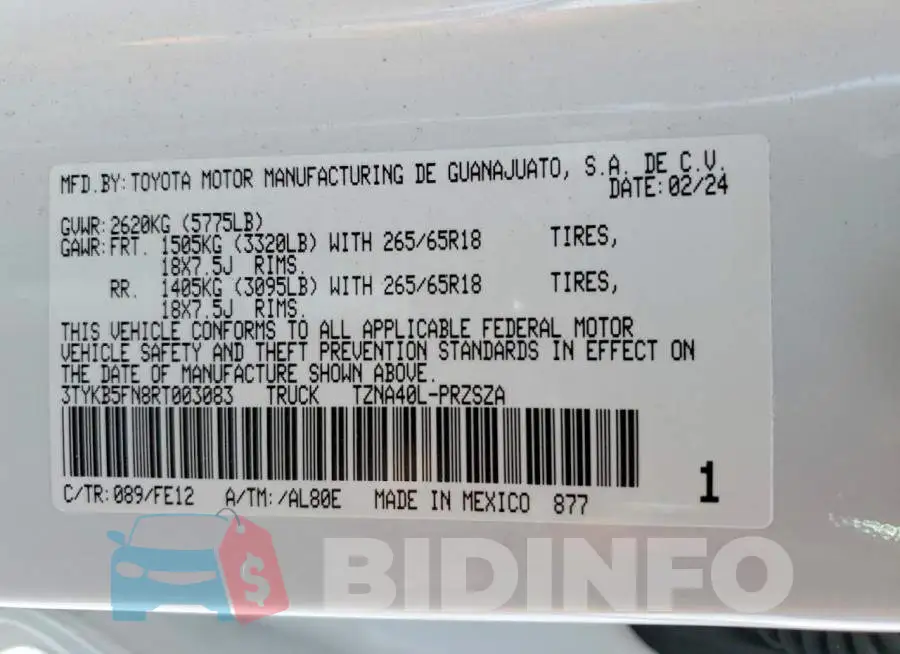 3TYKB5FN8RT003083 Photo# 13