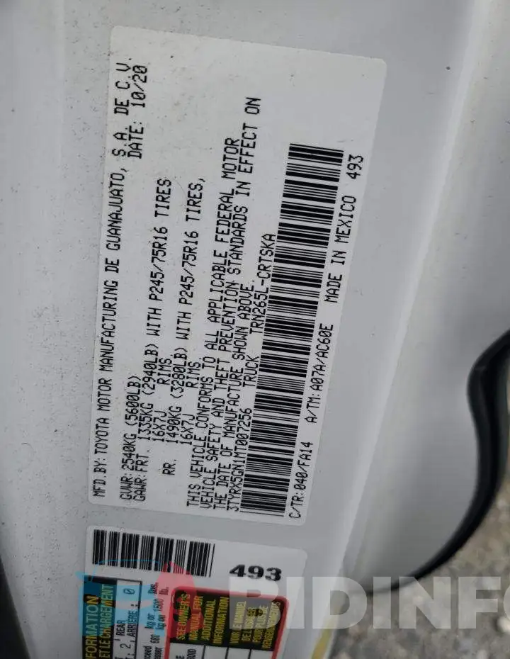 3TYRX5GN1MT007256 Photo# 12