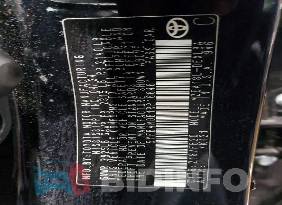5YFB4MDE1RP166461 Photo# 12