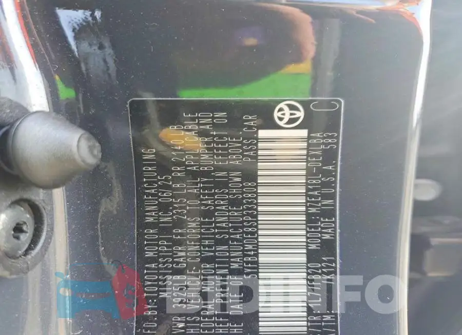 5YFB4MDE8SP333808 Photo# 13