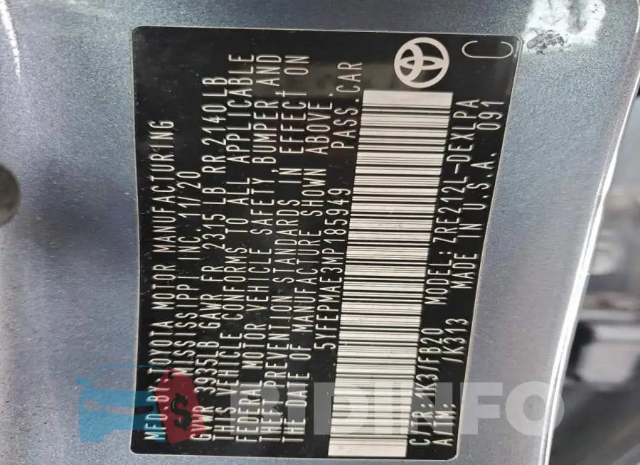 5YFEPMAE3MP185949 Photo# 12