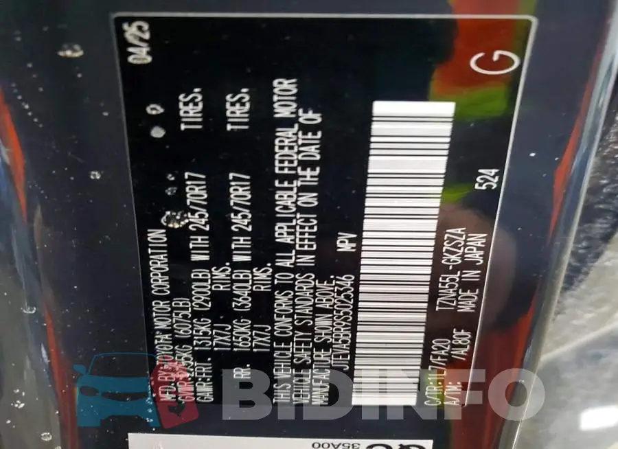 JTEVA5BR9S5025346 Photo# 13