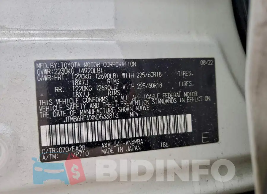 JTMB6RFVXND533813 Photo# 12