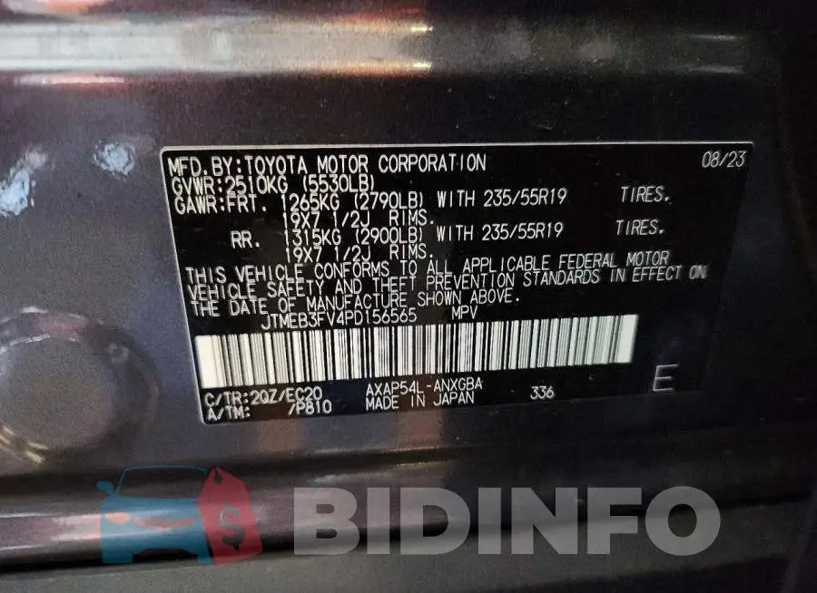 JTMEB3FV4PD156565 Photo# 13