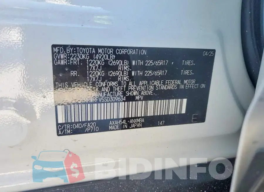 JTMRWRFV5SD309634 Photo# 14