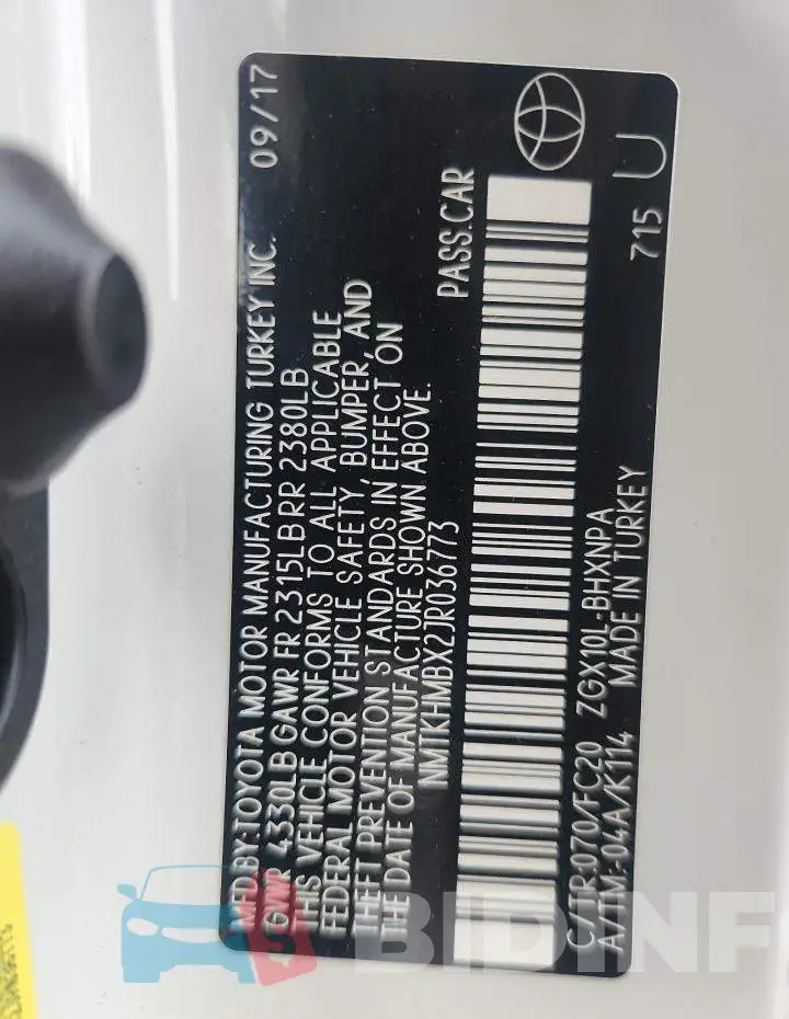 NMTKHMBX2JR036773 Photo# 13