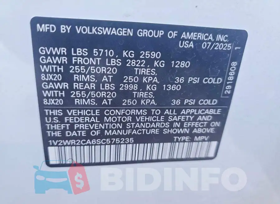 1V2WR2CA6SC575235 Photo# 12
