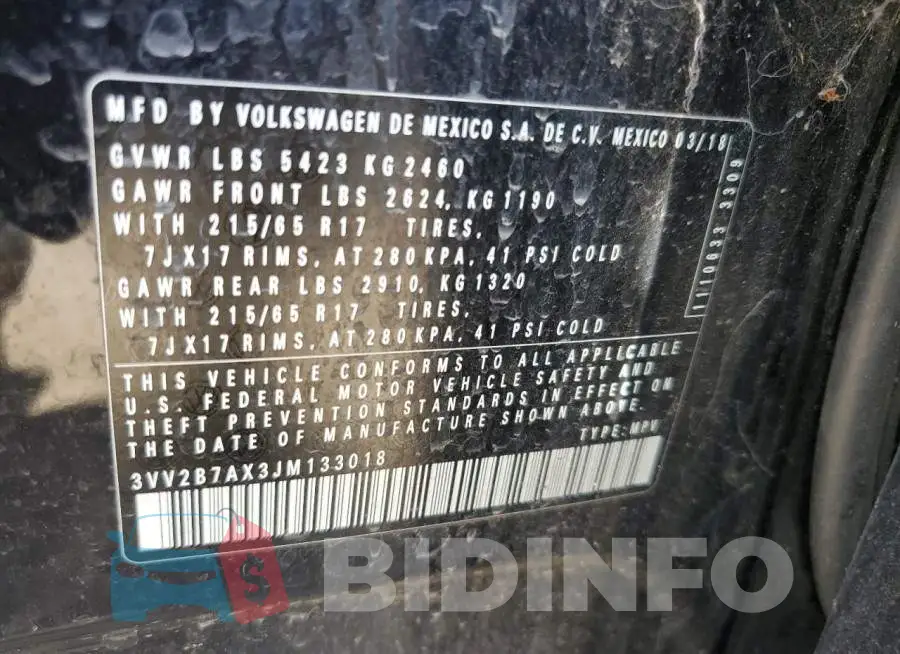 3VV2B7AX3JM133018 Photo# 13
