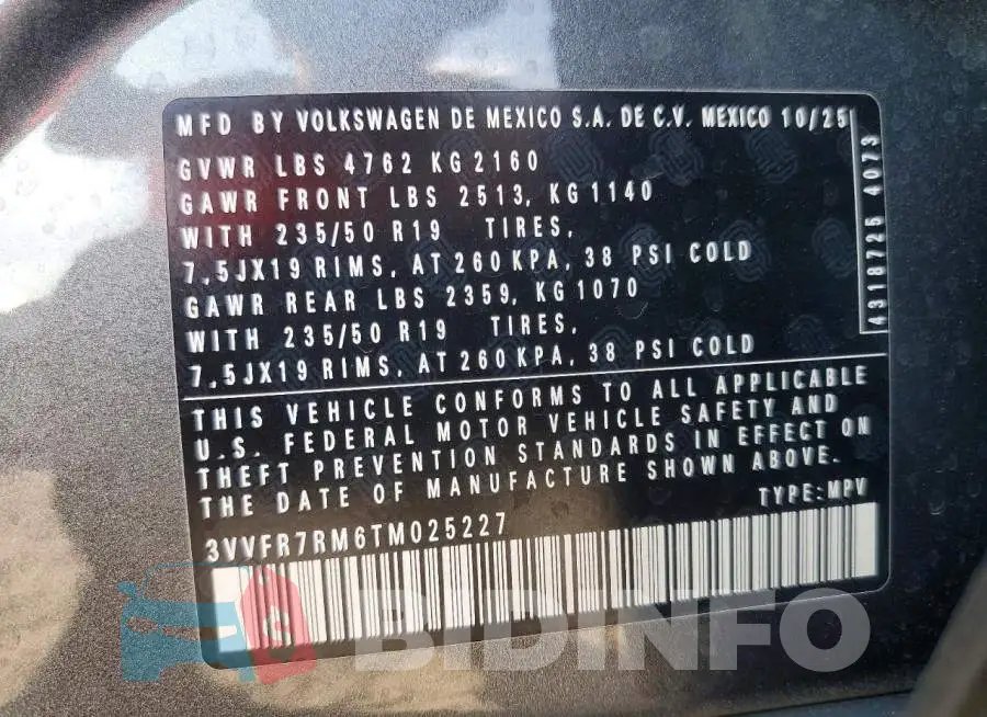 3VVFR7RM6TM025227 Photo# 13