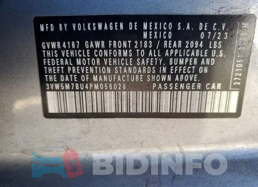 3VW5M7BU4PM056028 Photo# 12