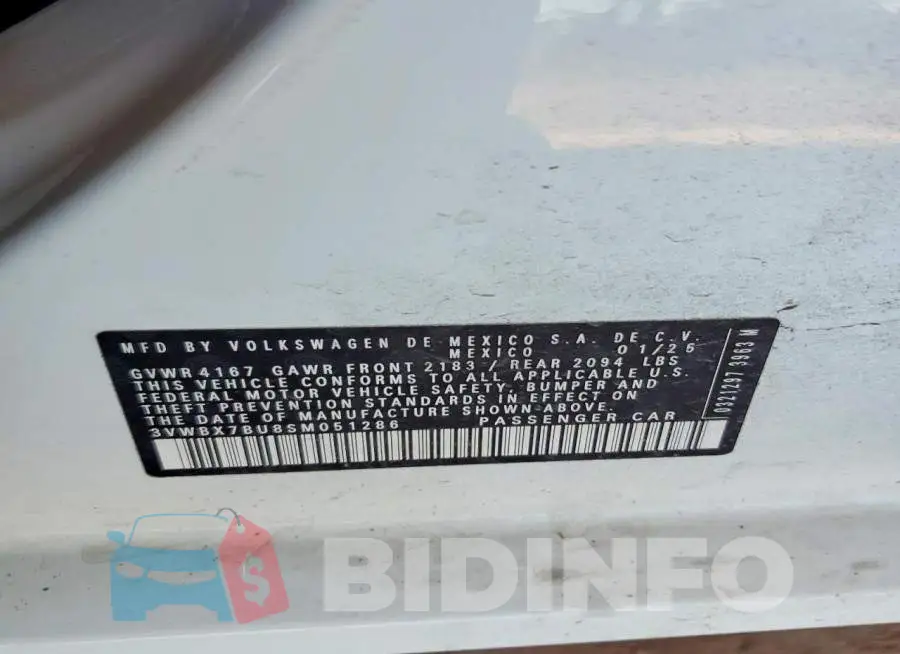3VWBX7BU8SM051286 Photo# 12