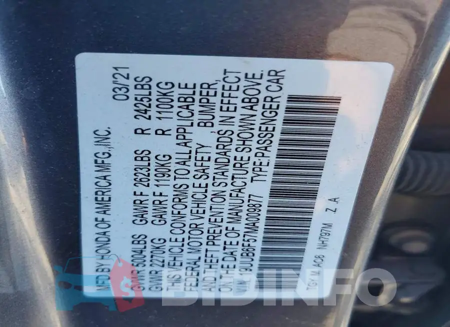 19UUB6F57MA009877 Photo# 12