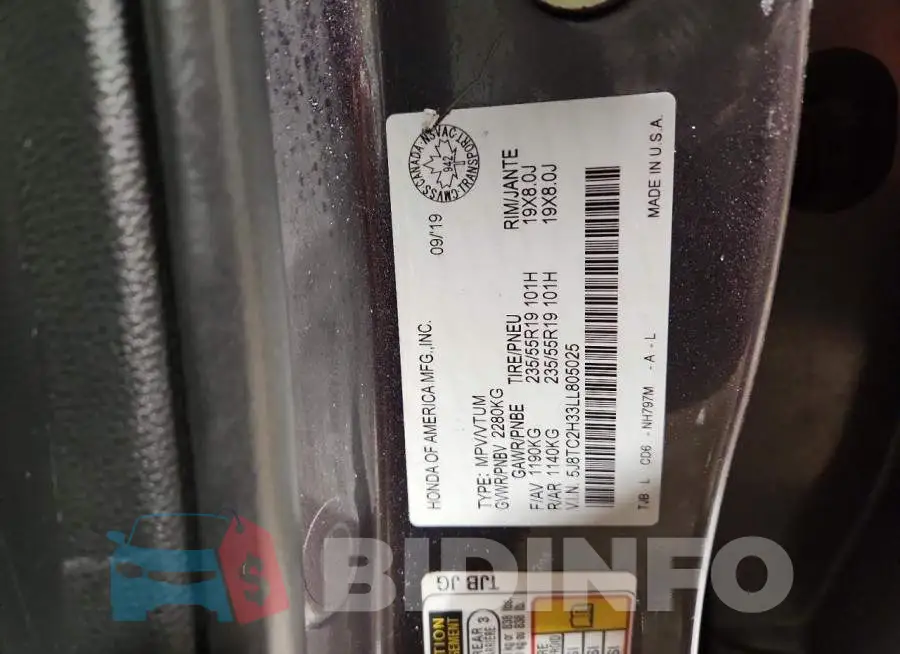 5J8TC2H33LL805025 Photo# 13