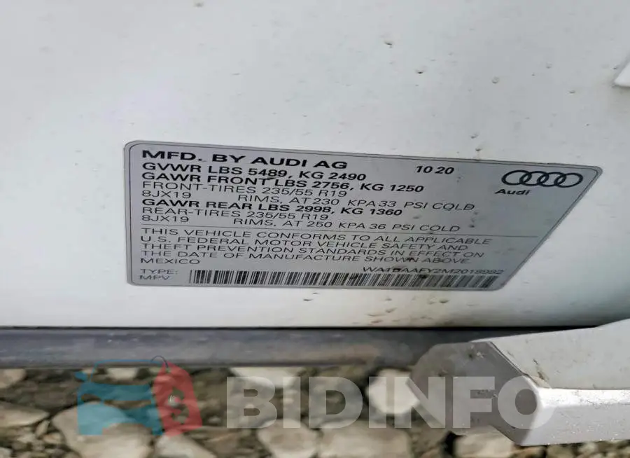 WA1BAAFY2M2018982 Photo# 12