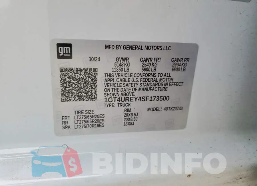 1GT4UREY4SF173500 Photo# 12