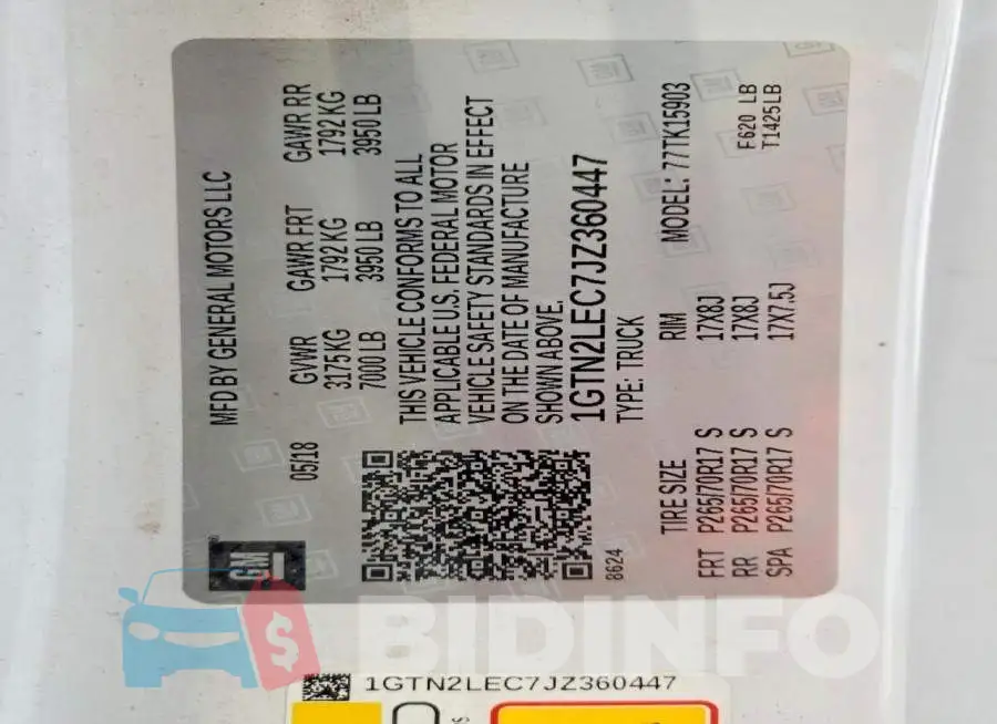 1GTN2LEC7JZ360447 Photo# 12