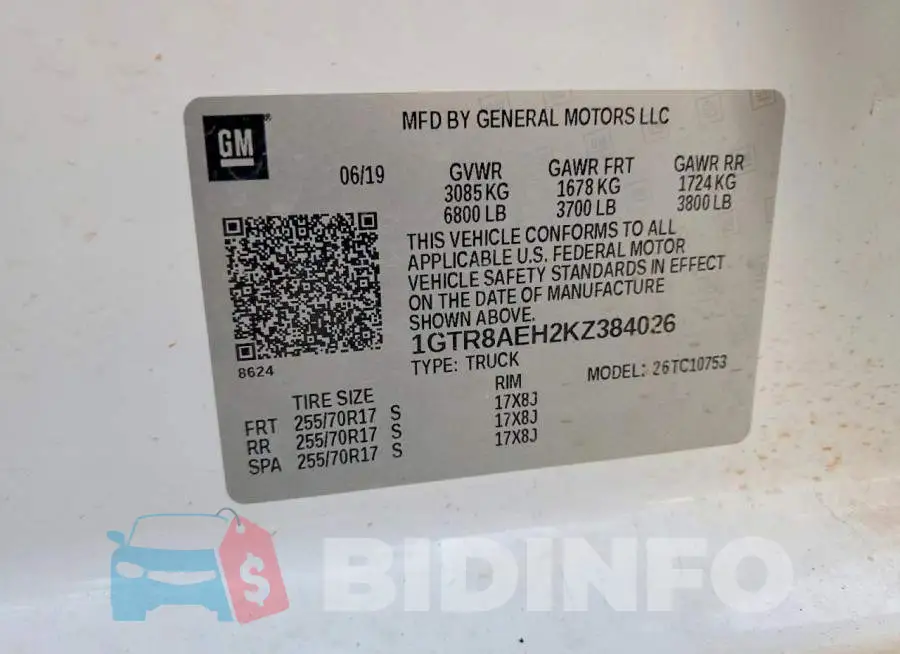 1GTR8AEH2KZ384026 Photo# 12