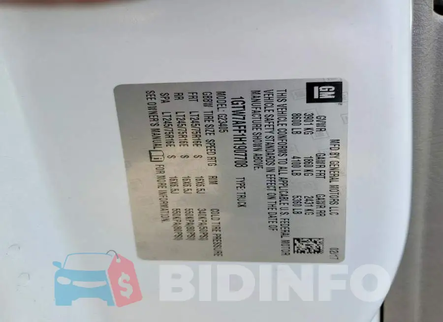 1GTW7AFF1H1907708 Photo# 13