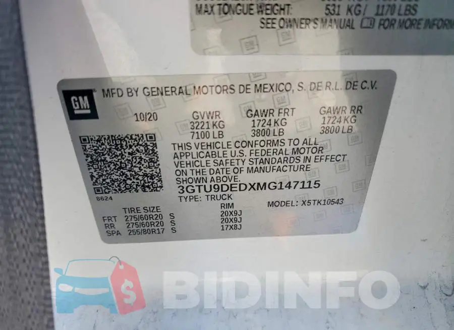 3GTU9DEDXMG147115 Photo# 12