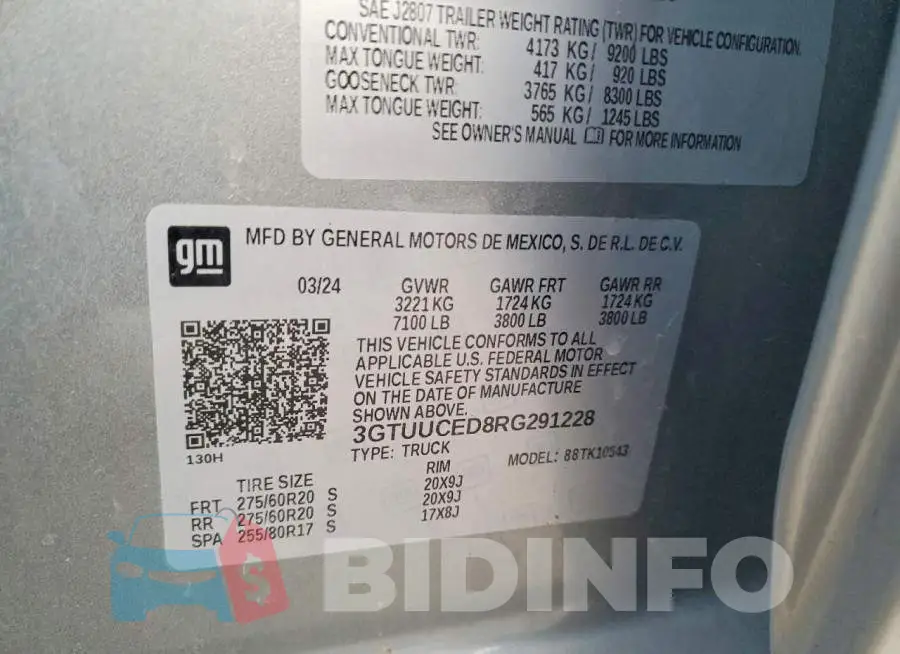 3GTUUCED8RG291228 Photo# 12