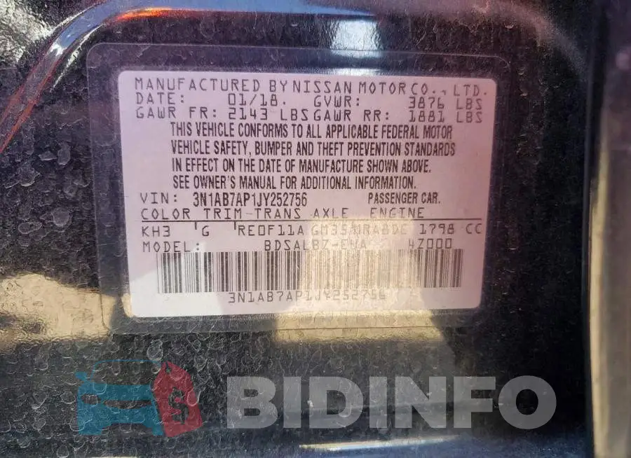 3N1AB7AP1JY252756 Photo# 13