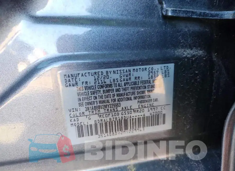 3N1AB8BV2MY229963 Photo# 12