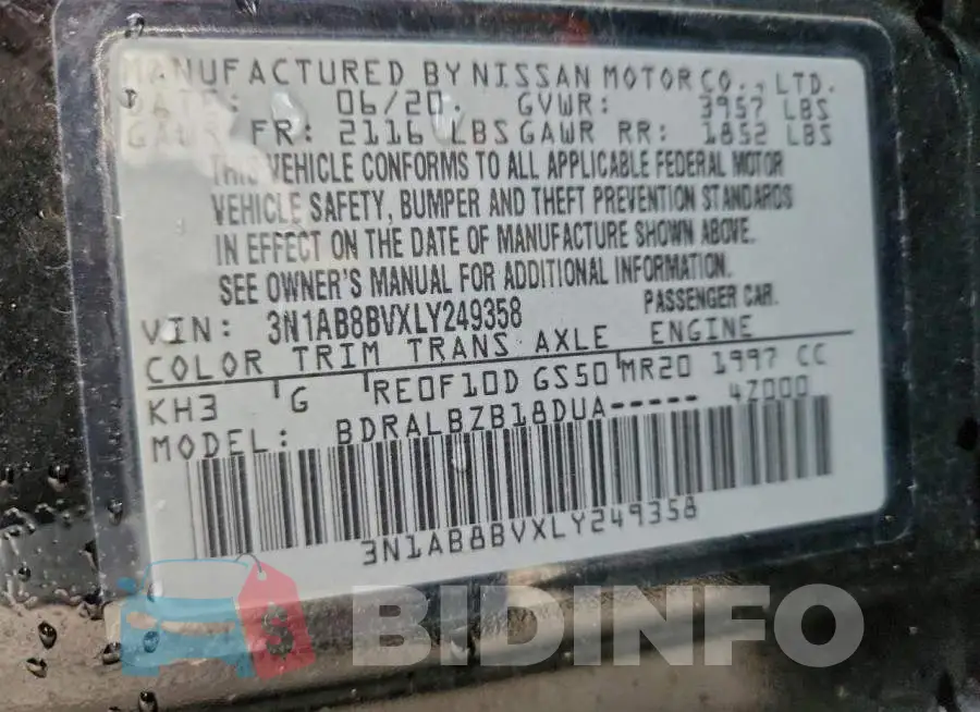 3N1AB8BVXLY249358 Photo# 12