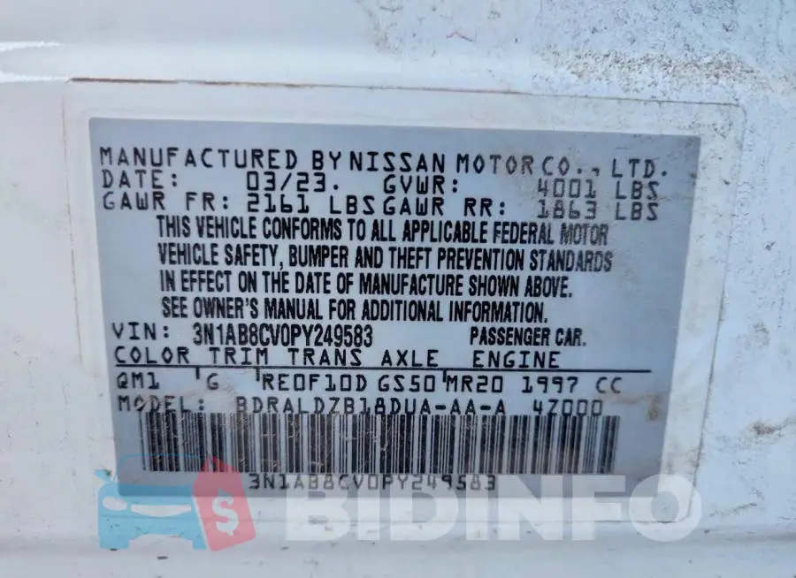 3N1AB8CV0PY249583 Photo# 13