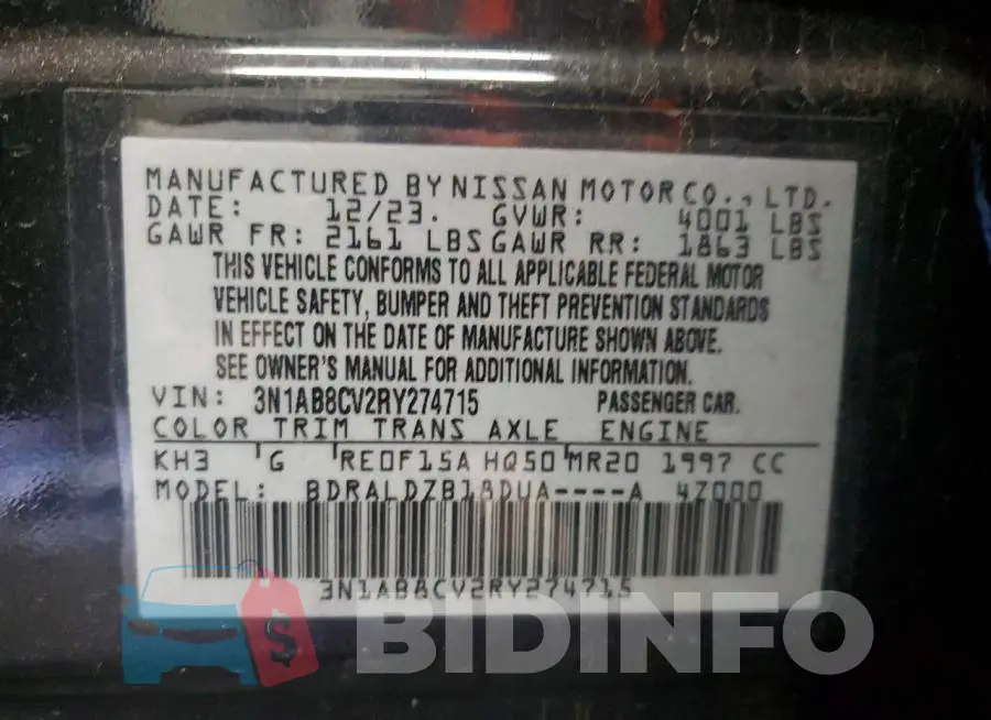 3N1AB8CV2RY274715 Photo# 13