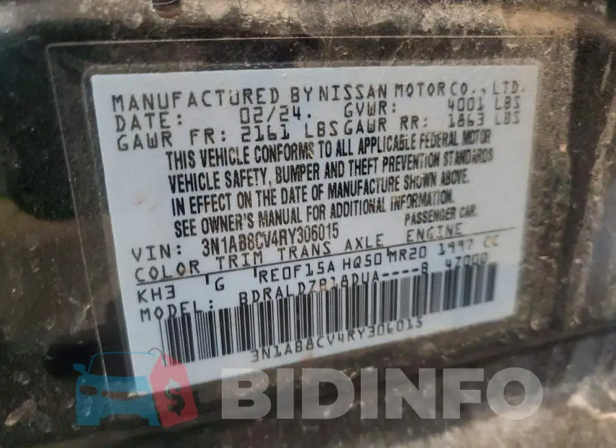 3N1AB8CV4RY306015 Photo# 13