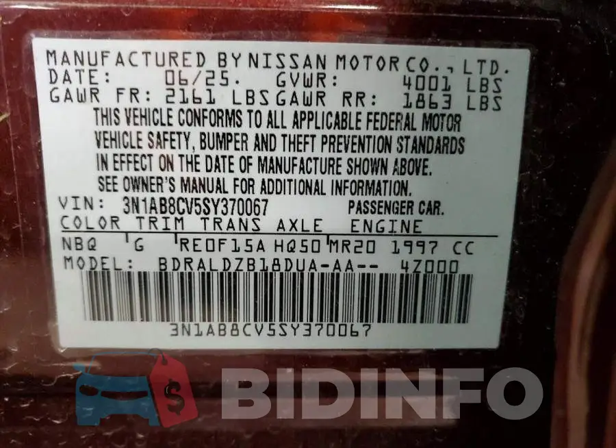 3N1AB8CV5SY370067 Photo# 12